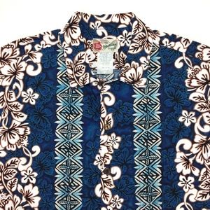 Hilo Hattie Hawaiian Shirt, Men’s Large beach tiki